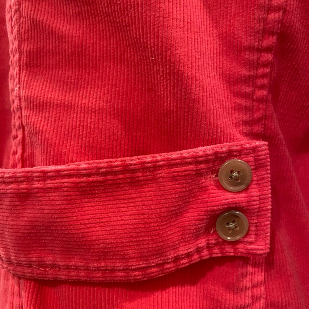 Lands End Coral Pink Corduroy Jacket Blazer Size 10P - Picture 5 of 11